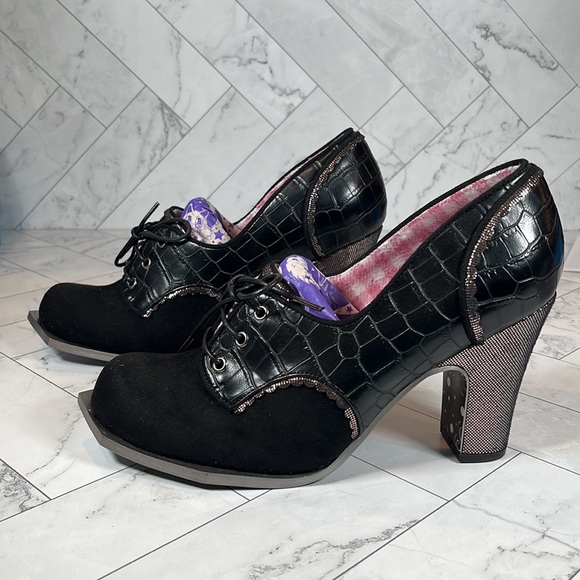 Irregular Choice Womens Shoes Heels Pumps Designer HARD WORKER BLACK 12M EU 43 - Picture 9 of 10
